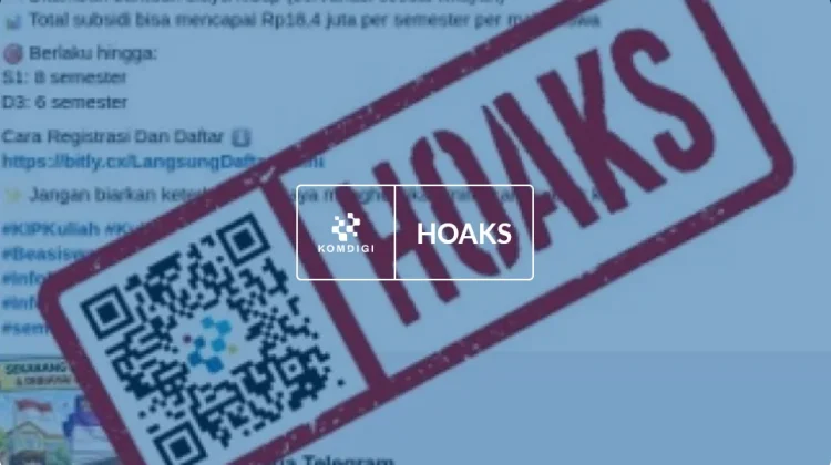 Hoaks: Tautan Pendaftaran Kartu Indonesia Pintar (KIP) Kuliah 2026