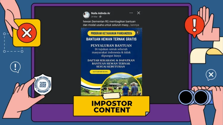 Hoaks: Tautan Pendaftaran Bantuan Hewan Ternak