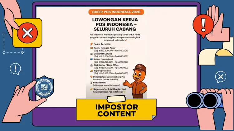 Hoaks: Lowongan Kerja Pos Indonesia
