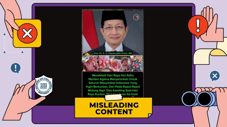 Hoaks: Menag Minta Warga Setor Dana untuk Pengganti Kurban