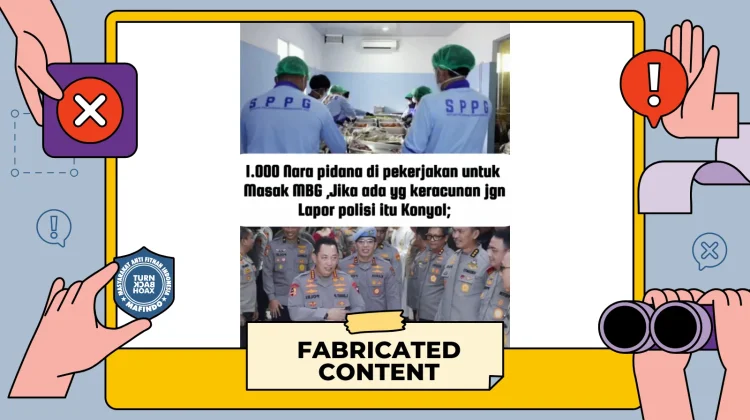 Hoaks: Polri Pekerjakan Ribuan Narapidana untuk Memasak di Dapur MBG