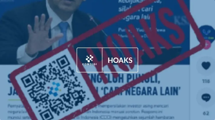 Hoaks: Menkeu Purbaya Mempersilakan Investor Cari Negara Lain