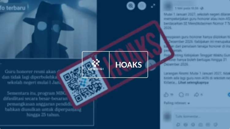 Hoaks: Guru Honorer Dilarang Mengajar di Sekolah Negeri Mulai 2027
