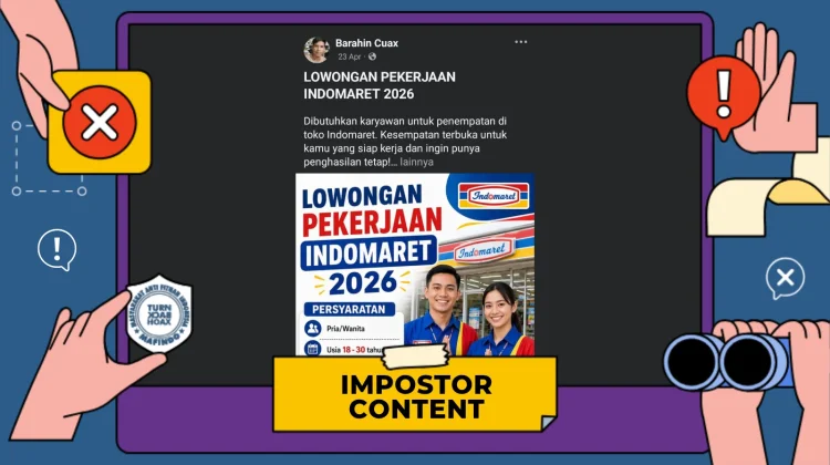 Hoaks: Tautan Pendaftaran Lowongan Kerja Indomaret