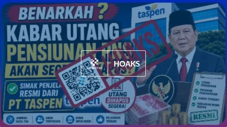 Hoaks: Taspen Bakal Hapus Utang Pensiunan PNS