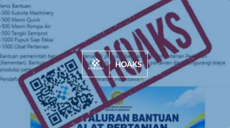 Hoaks: Tautan untuk Klaim Bantuan Alat Pertanian Swasembada Pangan