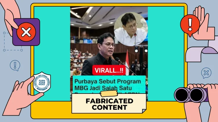 Hoaks: Purbaya Sebut Program MBG Membebani APBN