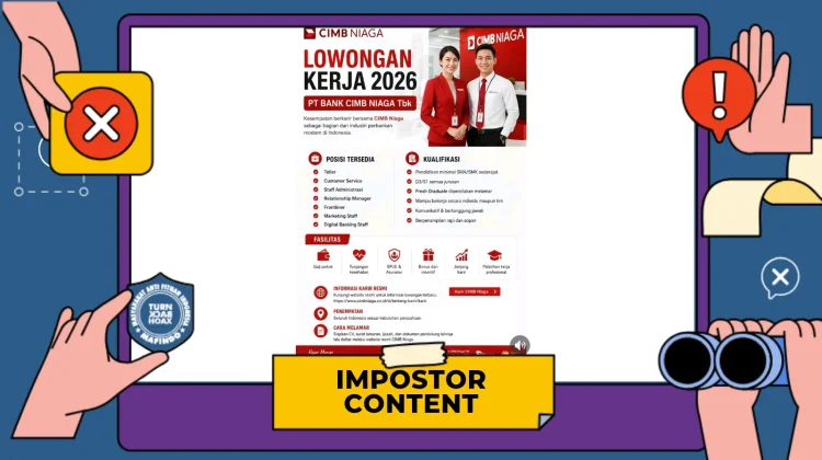 Hoaks: Tautan Pendaftaran Lowongan Kerja Bank CIMB Niaga 2026