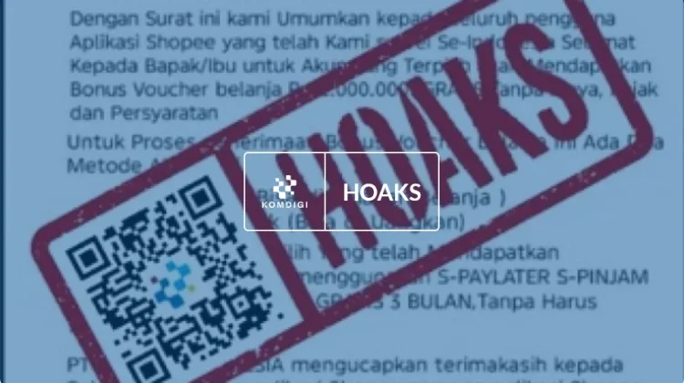 Hoaks: Tautan untuk Klaim Voucher Cashback Rp2 Juta dari Shopee