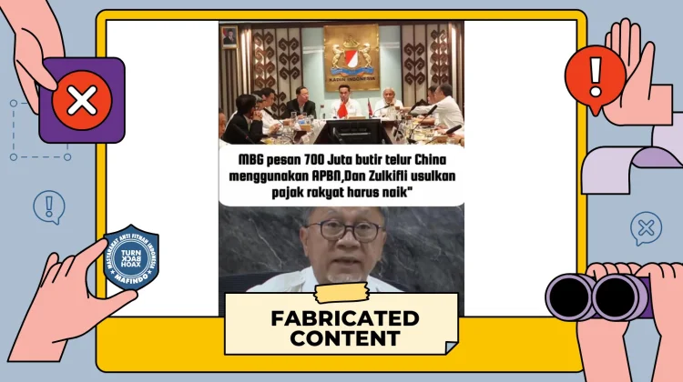 Hoaks: BGN Impor Ratusan Juta Butir Telur dari China