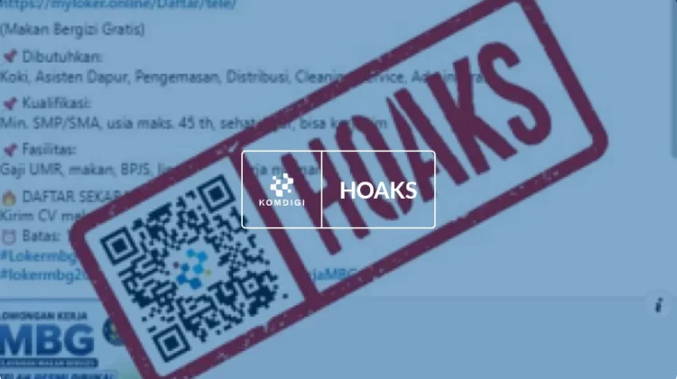 Hoaks: Tautan Pendaftaran Lowongan Kerja untuk Program MBG 2026