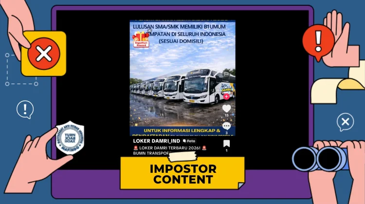 Hoaks: Tautan Pendaftaran Lowongan Perum DAMRI