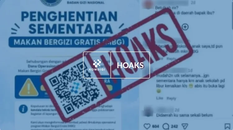 Hoaks: MBG Dihentikan akibat Dana Operasional Terkendala
