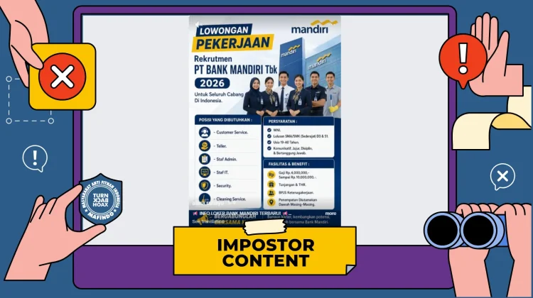 Hoaks: Lowongan Kerja Bank Mandiri