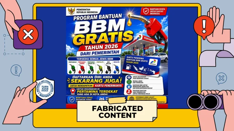 Hoaks: Tautan Pendaftaran Kartu Bantuan BBM Gratis