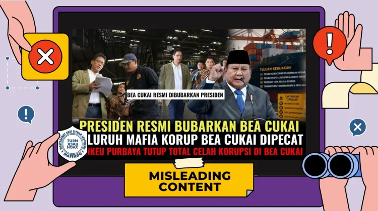 Hoaks: Presiden Resmi Bubarkan Bea Cukai