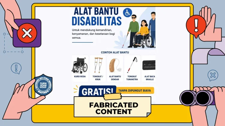 Hoaks: Tautan Pendaftaran Alat Bantu Disabilitas Gratis dari Pemerintah