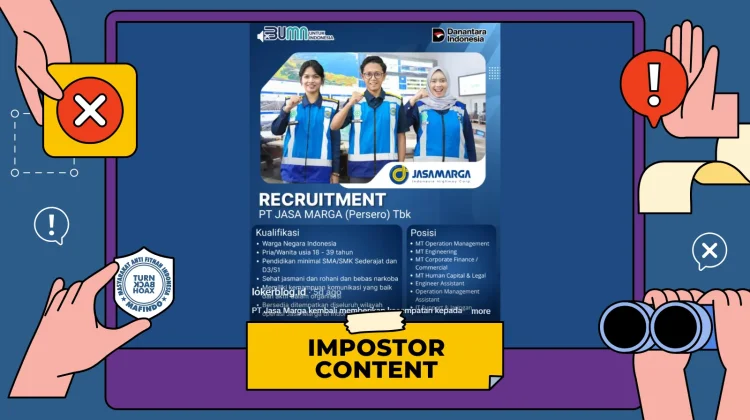 Hoaks: Tautan Lowongan Kerja Jasamarga