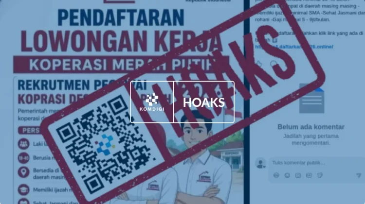 Hoaks: Tautan Pendaftaran Loker Koperasi Merah Putih 2026