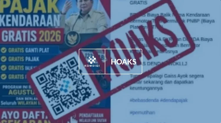 Hoaks: Tautan untuk Akses Program Pemutihan Pajak Kendaraan 2026
