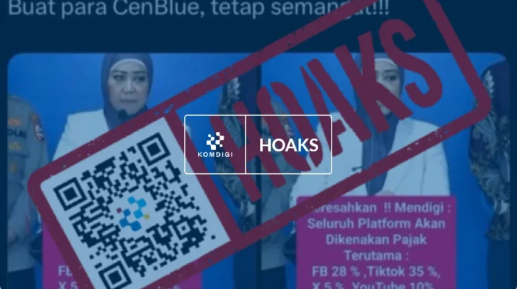 Hoaks: Menkomdigi Umumkan Pajak untuk Penghasilan Influencer
