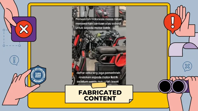 Hoaks: Pendaftaran Bantuan Motor Listrik Gratis dari Pemerintah