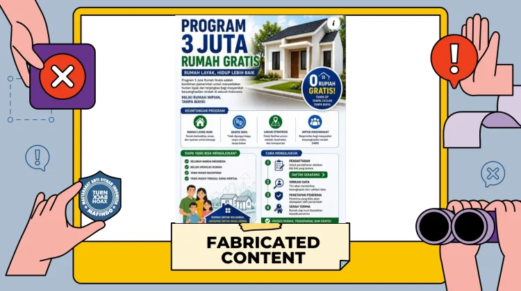 Hoaks: Tautan Pendaftaran Rumah Gratis Program 3 Juta Rumah 2026
