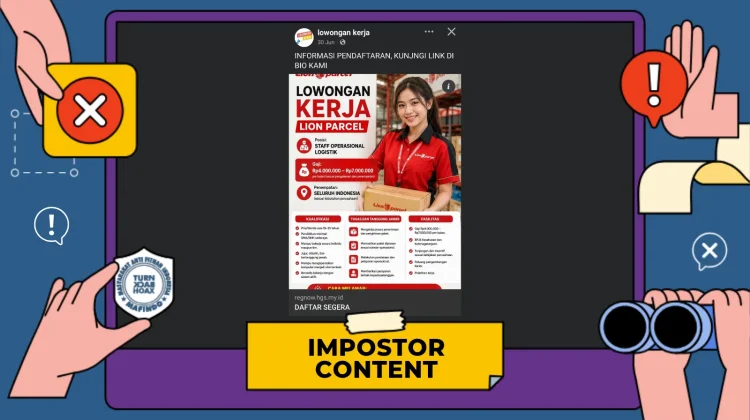 Hoaks: Tautan Pendaftaran Lowongan Kerja Lion Parcel