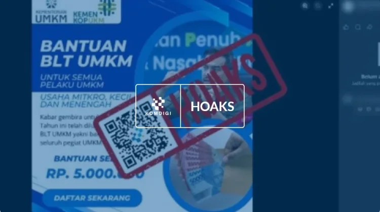 Hoaks: Tautan Pendaftaran BLT UMKM Rp5 Juta dari Kementerian UMKM