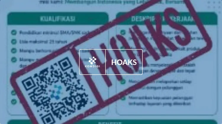 Hoaks: Lowongan Pekerjaan Customer Service di Tokopedia