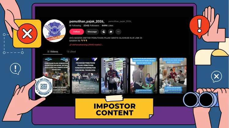 Hoaks: Akun TikTok Samsat Bagikan Tautan Layanan Pemutihan Pajak