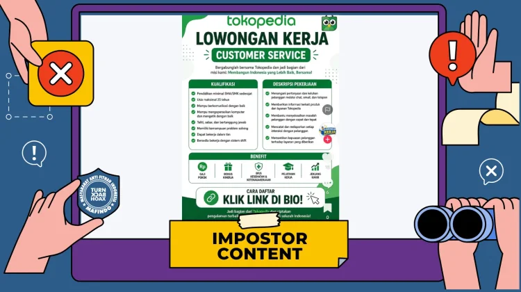 Hoaks: Lowongan Kerja Customer Service Tokopedia