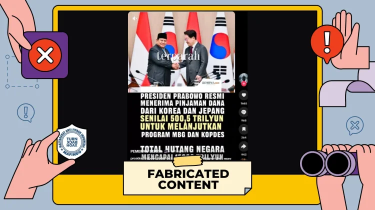 Hoaks: Prabowo Pinjam Dana dari Korea dan Jepang untuk MBG dan KDMP