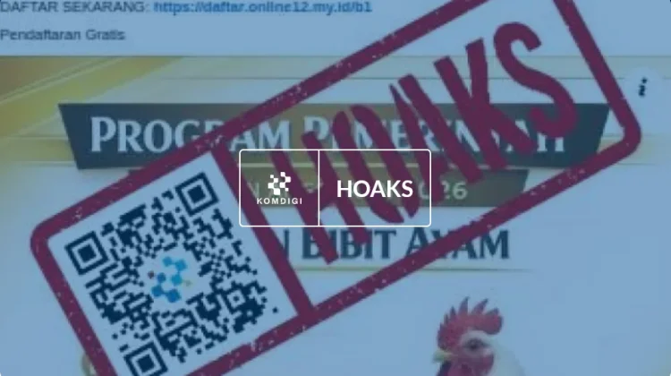 Hoaks: Tautan Pendaftaran Program Bantuan Bibit Ayam 2026