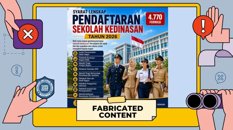 Hoaks: Tautan Pendaftaran Sekolah Kedinasan 2026