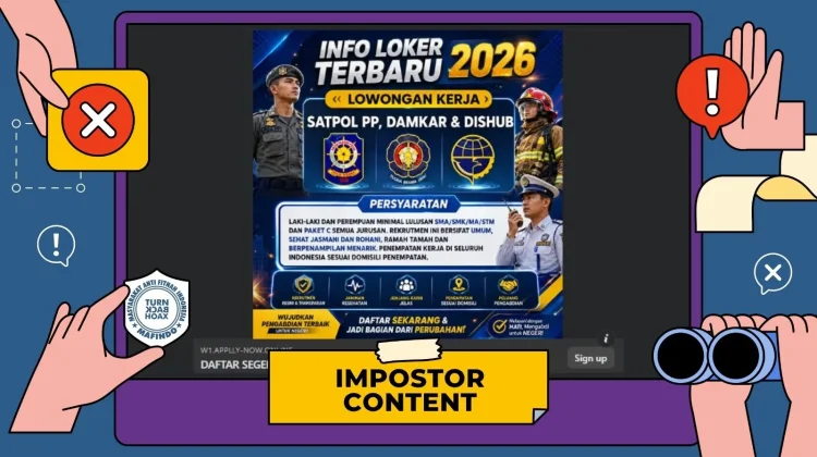 Hoaks: Tautan Pendaftaran Lowongan Damkar, Satpol PP, dan Dishub 2026