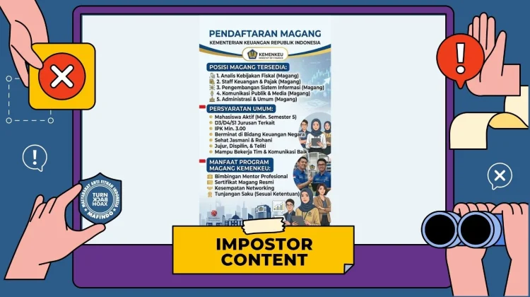 Hoaks: Tautan Pendaftaran Magang di Kementerian Keuangan