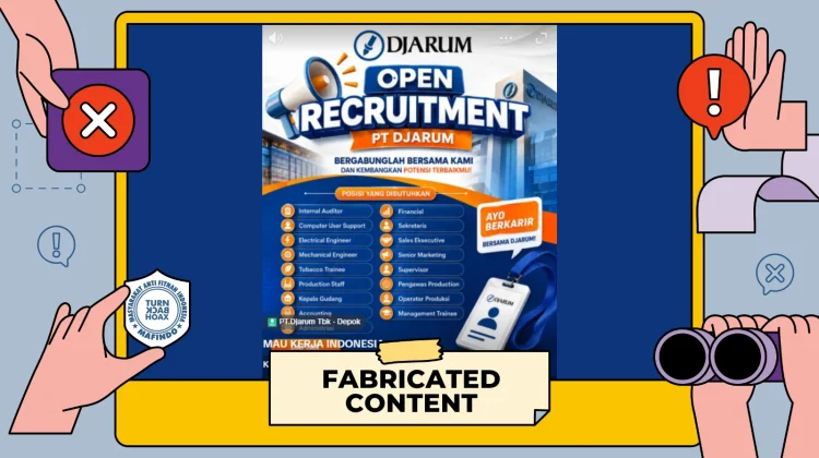 Hoaks: Tautan Lowongan Kerja Djarum Group