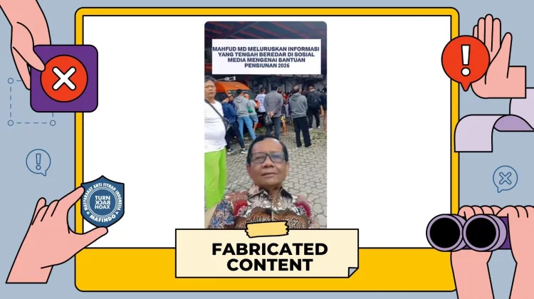 Hoaks: Pendaftaran Dana Pensiunan dari Mahfud MD