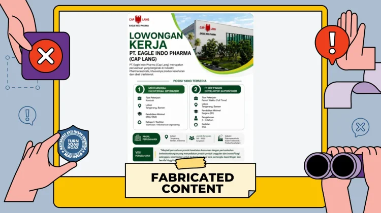 Hoaks: Tautan Lowongan Kerja Cap Lang