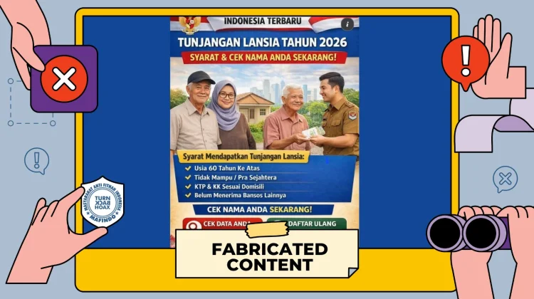 Hoaks: Tautan Pendaftaran Tunjangan Lansia 2026