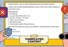 Hoaks: Tautan Pendaftaran CPNS Kemenkumham 2026