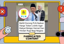 Hoaks: Bahlil Dorong PLN Naikkan Harga Token Listrik