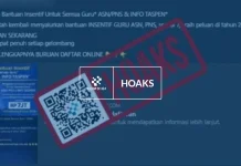 Hoaks: Tautan untuk Klaim Insentif Guru ASN Senilai Rp7 Juta