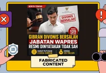 Hoaks: Gibran Dinyatakan Tidak Sah Menjadi Wapres