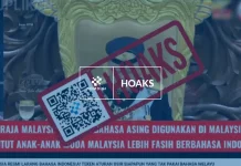 Hoaks: Raja Malaysia Melarang Penggunaan Bahasa Indonesia di Malaysia