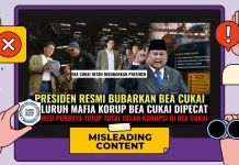 Hoaks: Presiden Resmi Bubarkan Bea Cukai