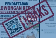 Hoaks: Tautan Pendaftaran Loker Koperasi Merah Putih 2026