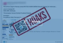 Hoaks: Tautan Pendaftaran Lowongan Kerja Kimia Farma