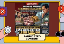 Hoaks: Jokowi Perintahkan Prabowo Hentikan MBG untuk Fokus ke IKN